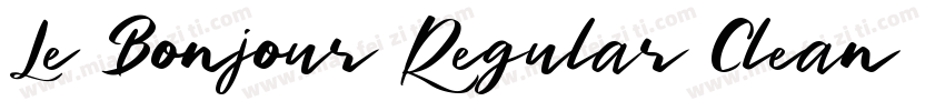 Le Bonjour Regular Clean字体转换